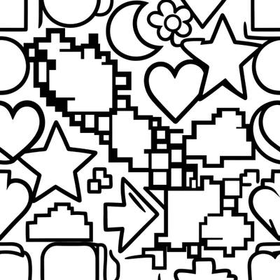 Dive into a world of chunky pixel art and playful shapes designed especially for your little ones. This engaging coloring page helps toddlers develop fine motor skills while exploring vibrant digital-inspired designs.