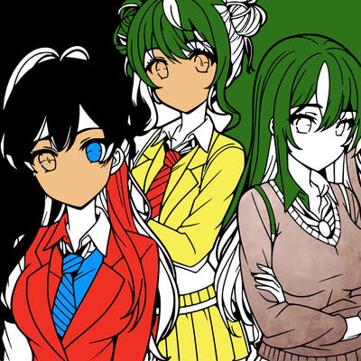 anime girls teenagers