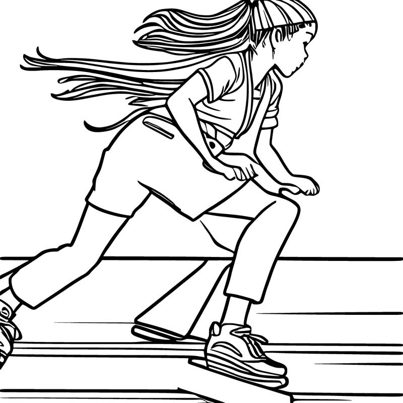 girl roller skating anime