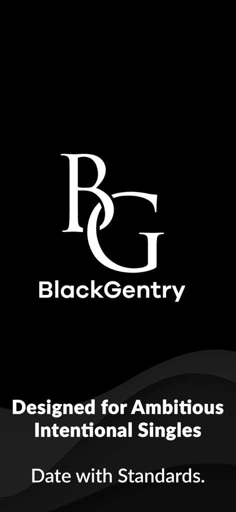 BlackGentry: Black Dating App - BlackGentry logo and tagline for ambitious intentional singles
