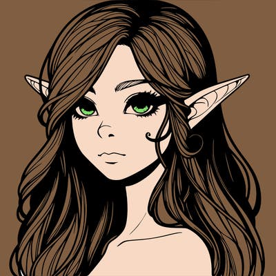 elf girl realistic dark fantasy