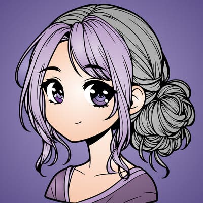 realistic girl with cute hair