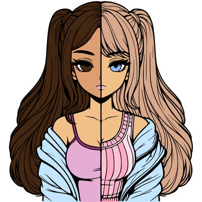 realistic girl split