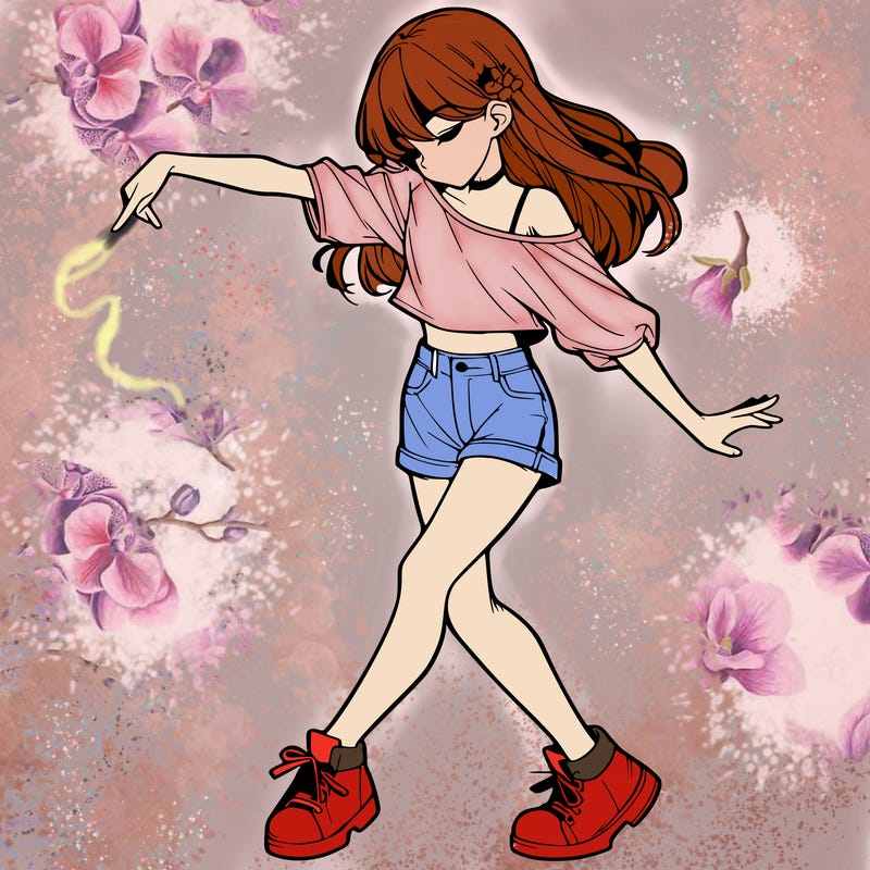 realistic girl danceing