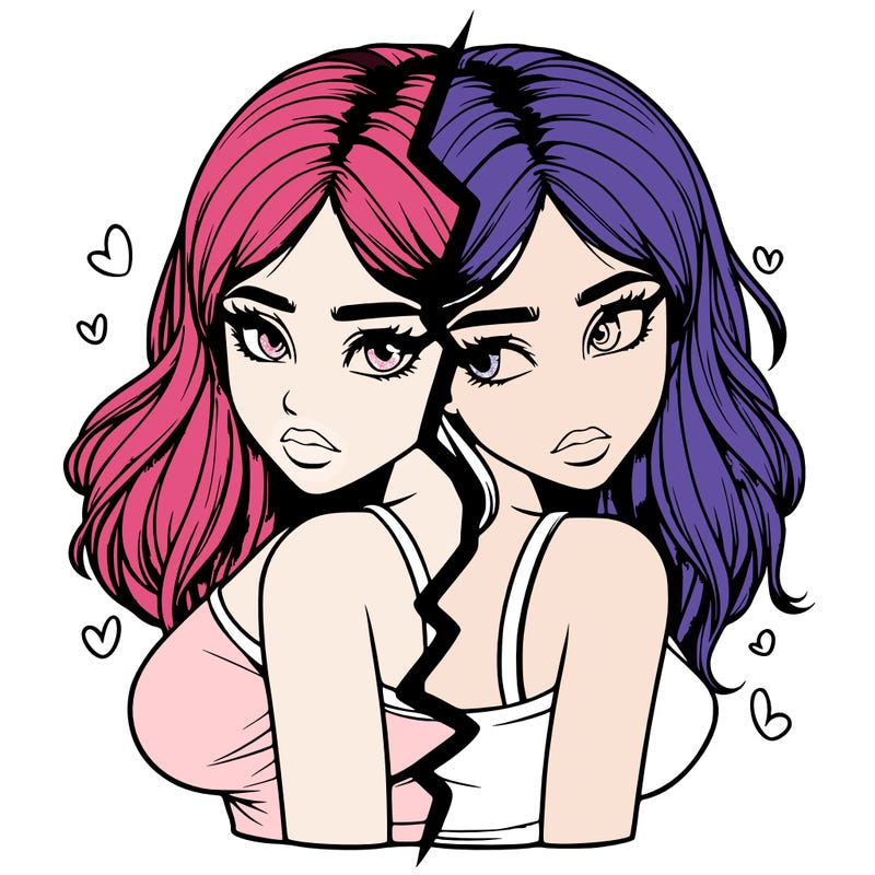 realistic girl split