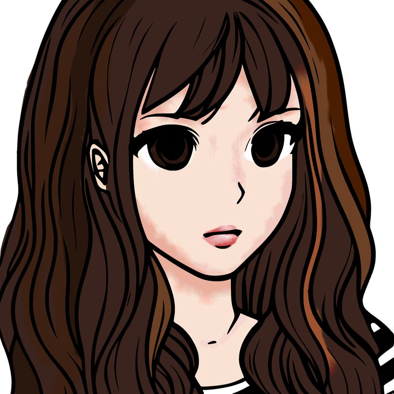 manga girl with short bangs