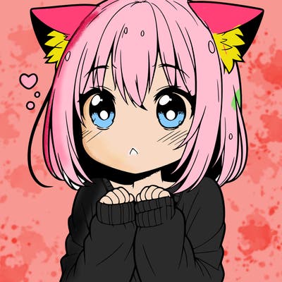 shy anime catgirl