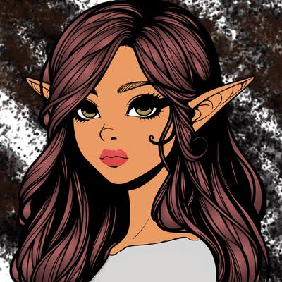 elf girl realistic dark fantasy