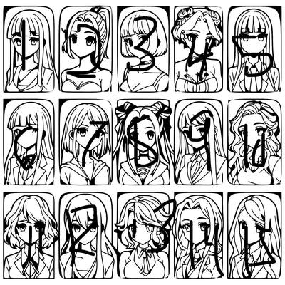 girls that look diffrent anime