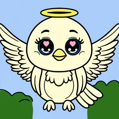 bird with angel eyes