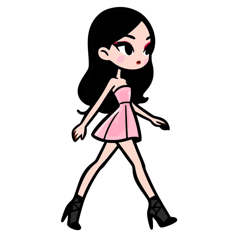 super model on runway