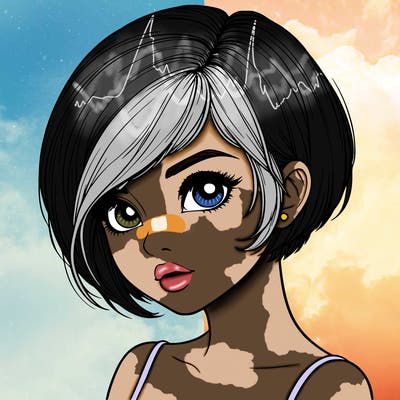 realistic girl with really short hair