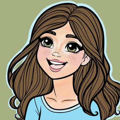 beautiful teenage girl happy realistic