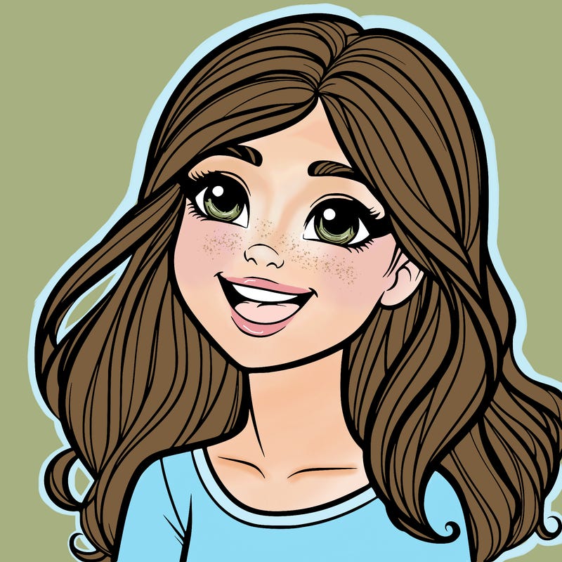 beautiful teenage girl happy realistic