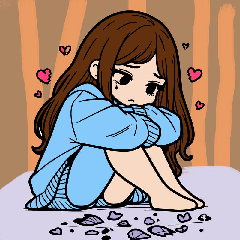 a girl after a breakup