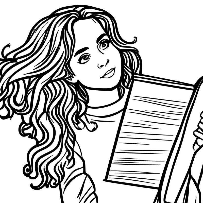 hermione granger holding a book