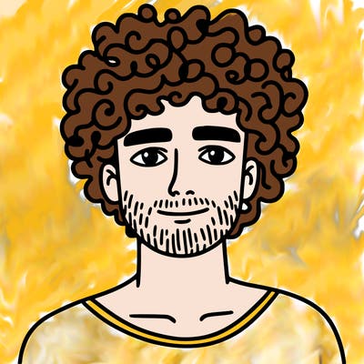 man with curly hair