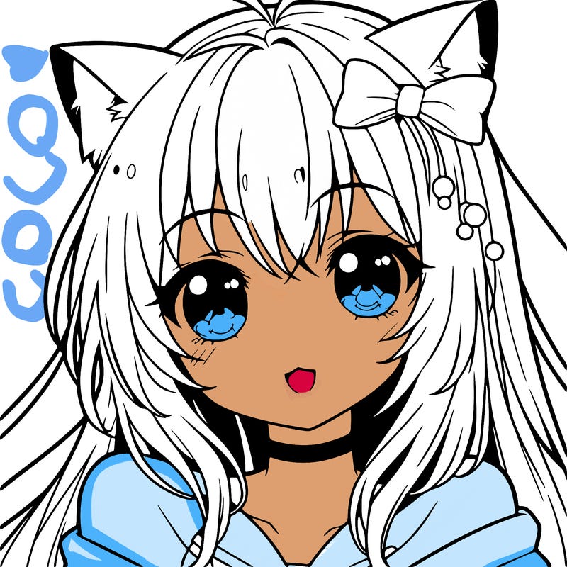 anime girl with cat ears