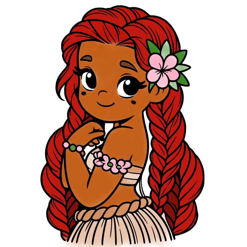 hawaiian girl with braids