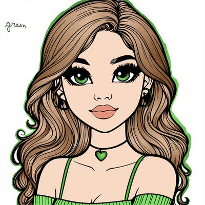 realistic pretty girl