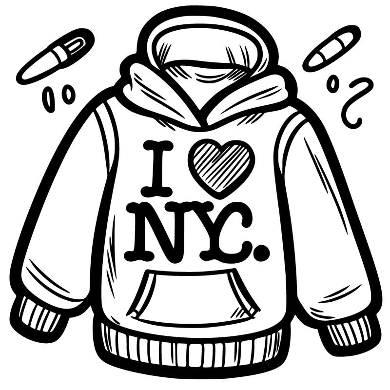 hoodie that says i luv nyc