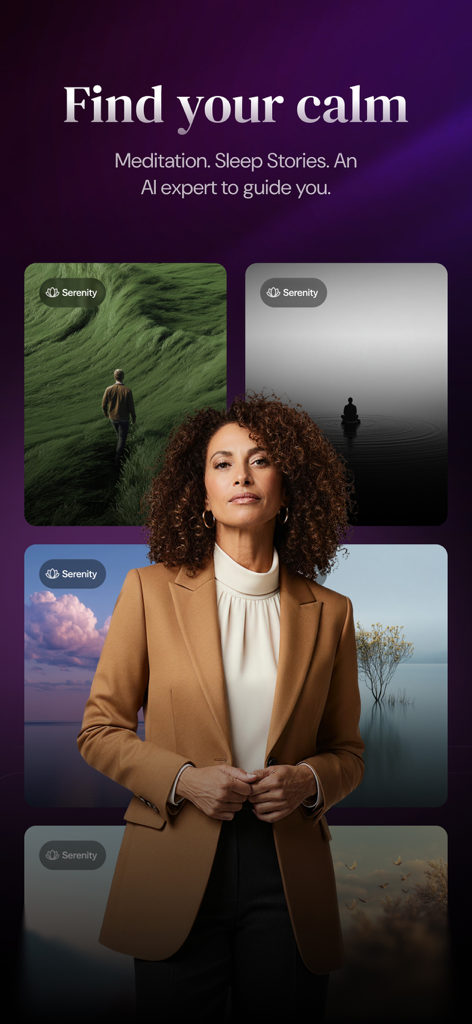 Napster - AI Music & Experts - A professional AI expert guiding meditation and sleep stories in the Napster app