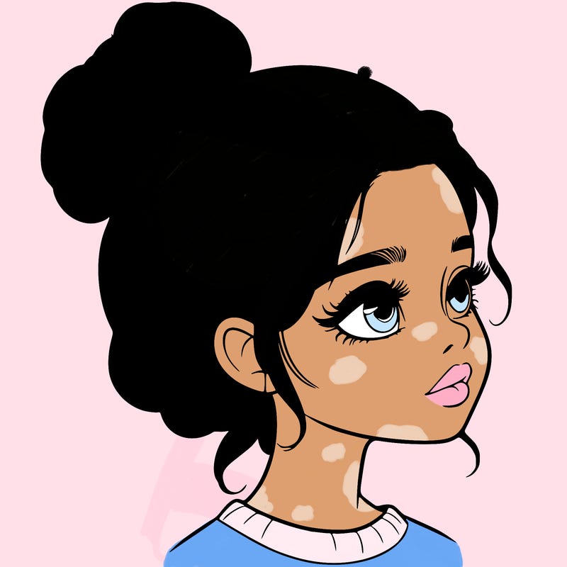 realistic girl with bun