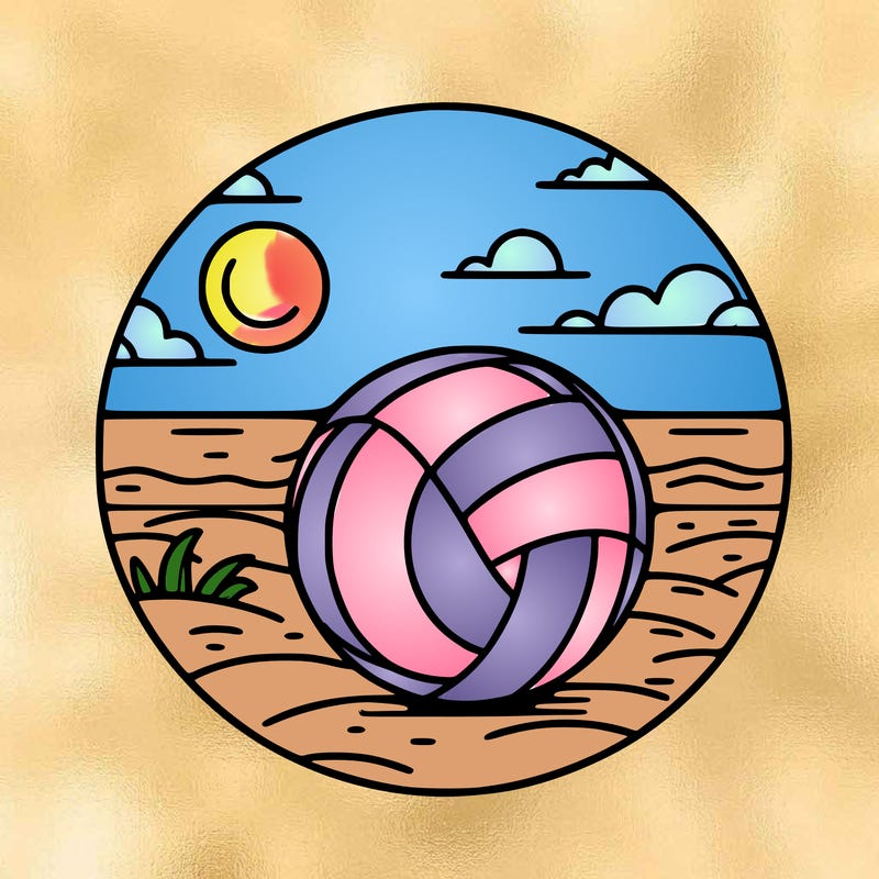 volleyball on a beach