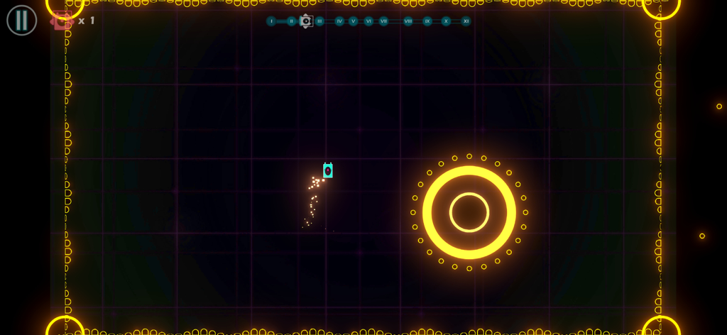 Shape Rhythm - Neon minimalist bullet hell gameplay with glowing shapes and a rhythm based theme