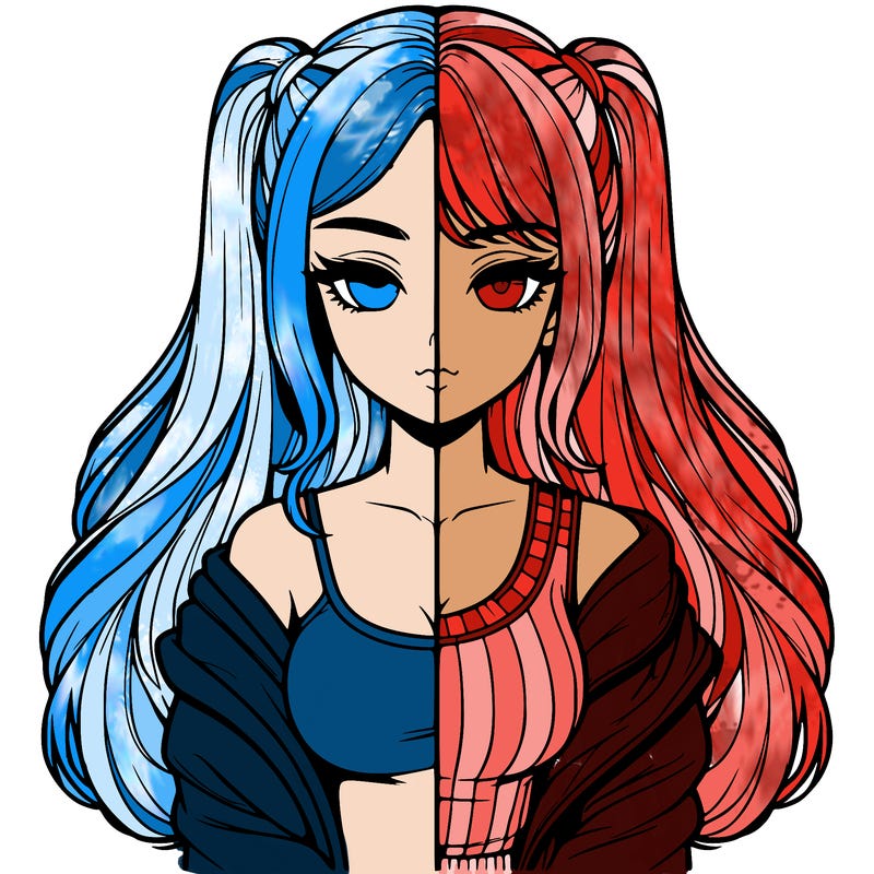 realistic girl split