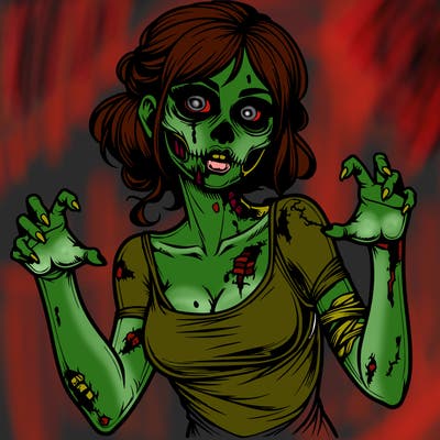 realistic zombie girl