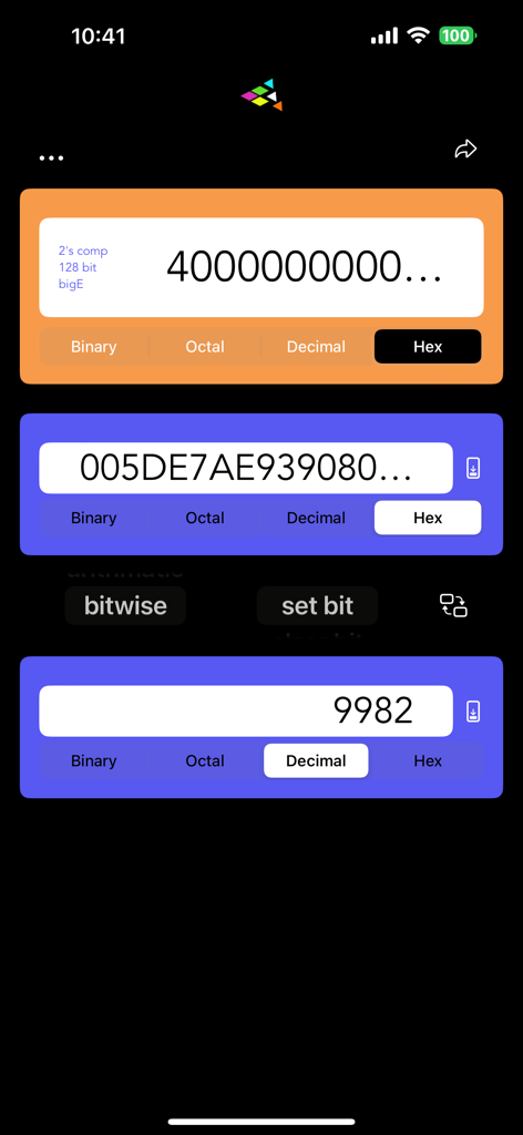 bit shifty | Advanced Bitwise & 10k-bit Integer Calculator