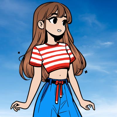 girl in a cute crop top