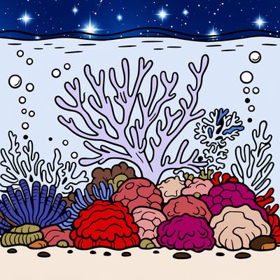 coral-reef out line