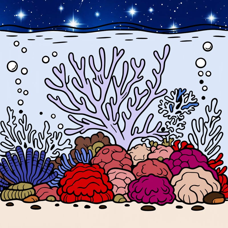 coral-reef out line