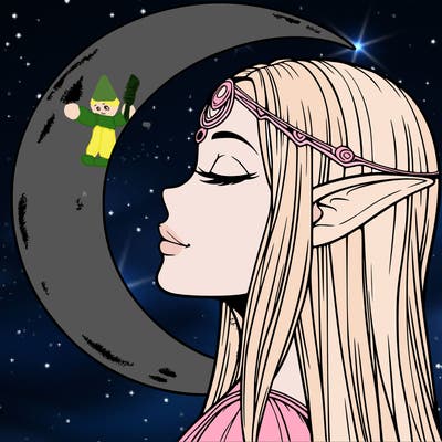 a realistic moon elf