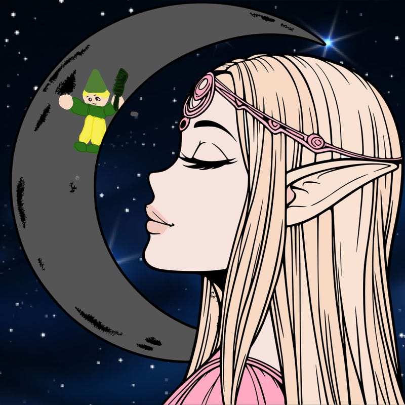 a realistic moon elf