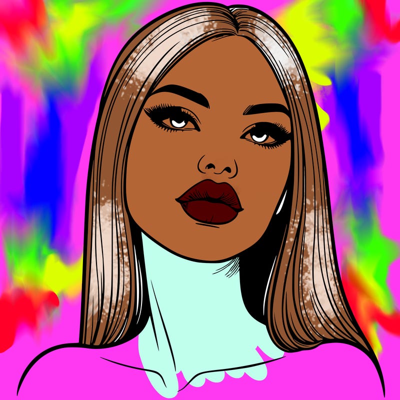 realistic woman with full lips