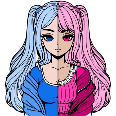 realistic girl split