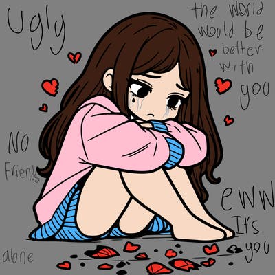 a girl after a breakup