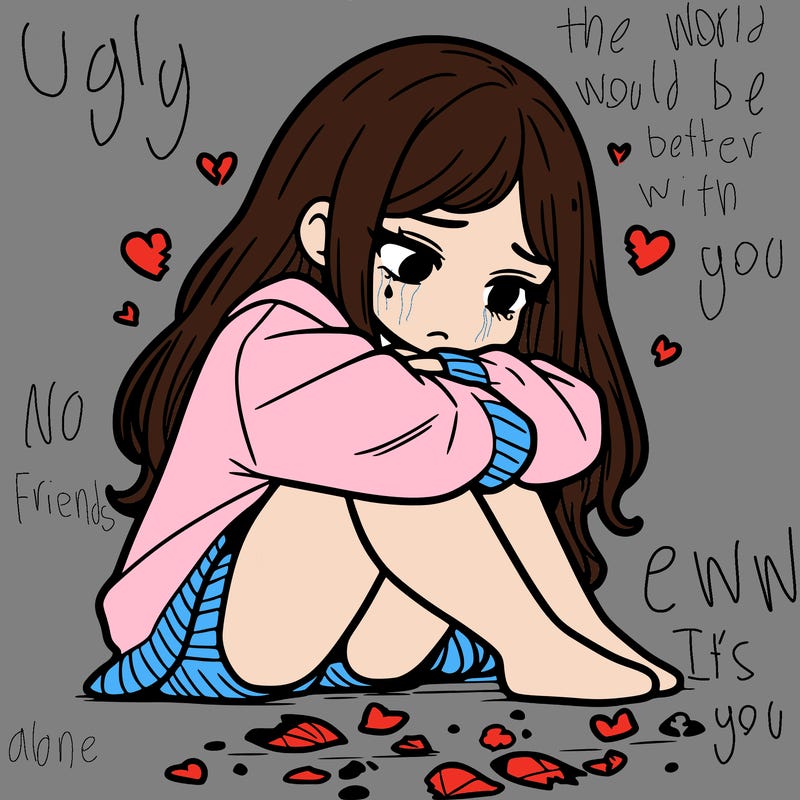 a girl after a breakup