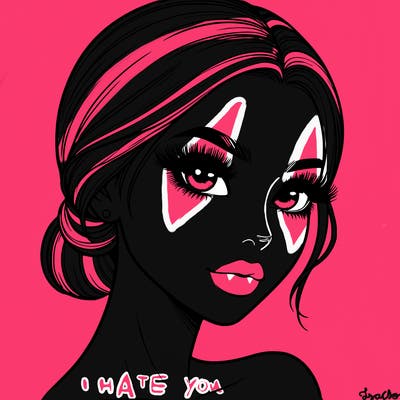 realistic girl with lashes