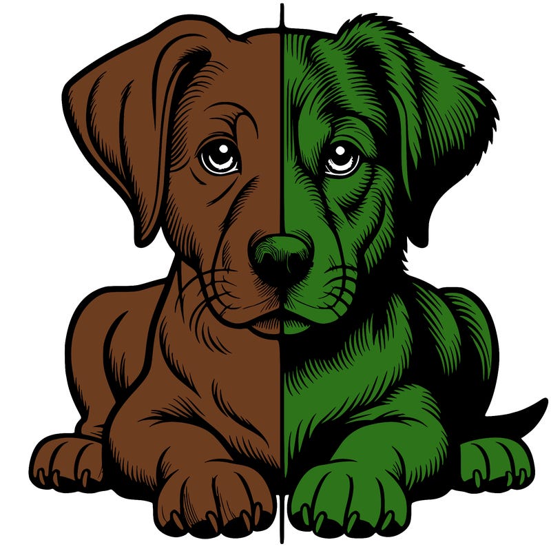 realistic dog split picture