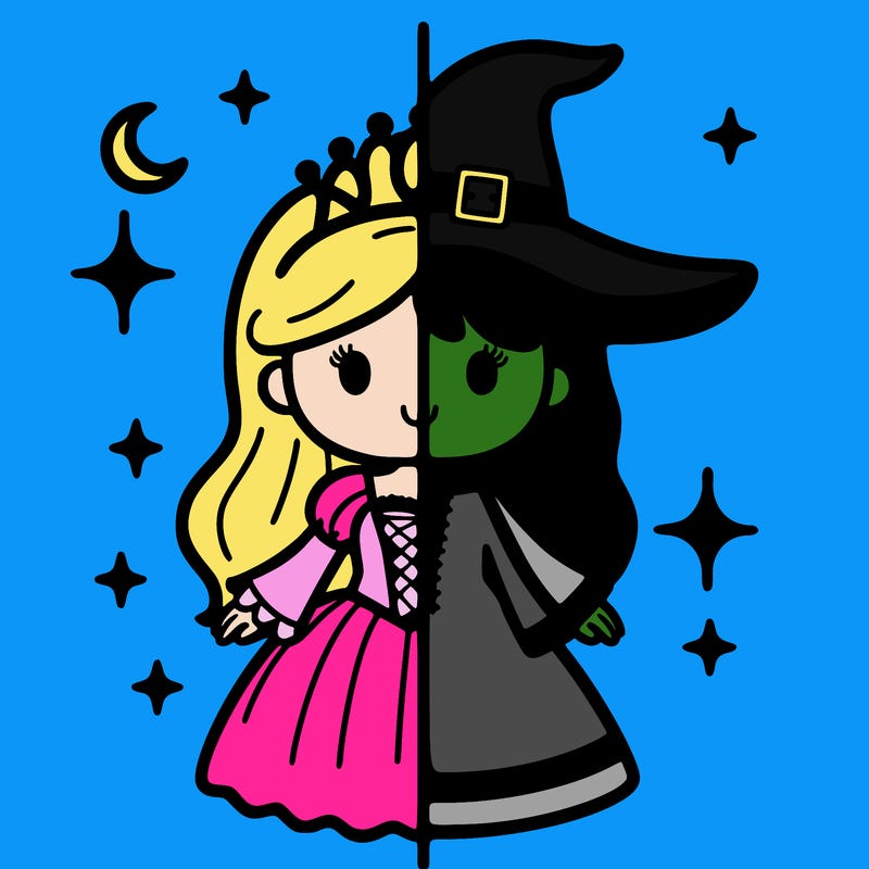 split princess and witch