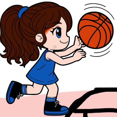 girl playing basketball