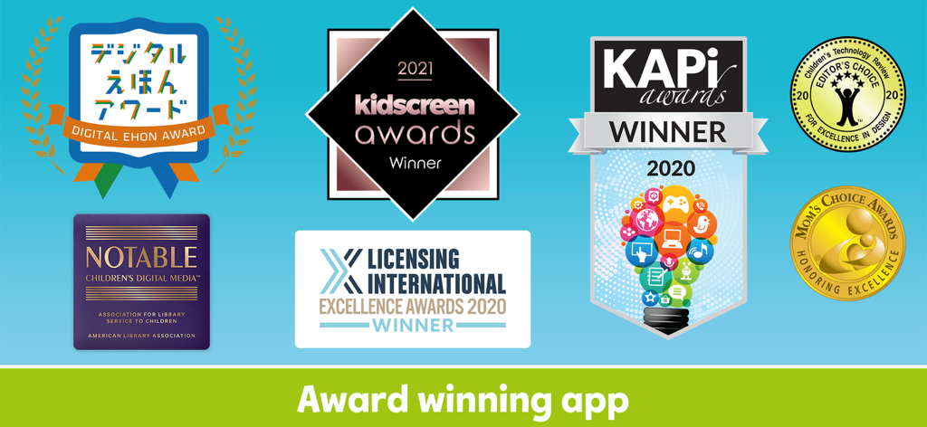 LEGO® DUPLO® World - Une collection de prix prestigieux de l'industrie remportés par l'application LEGO DUPLO World, y compris les prix Kidscreen et KAPi.