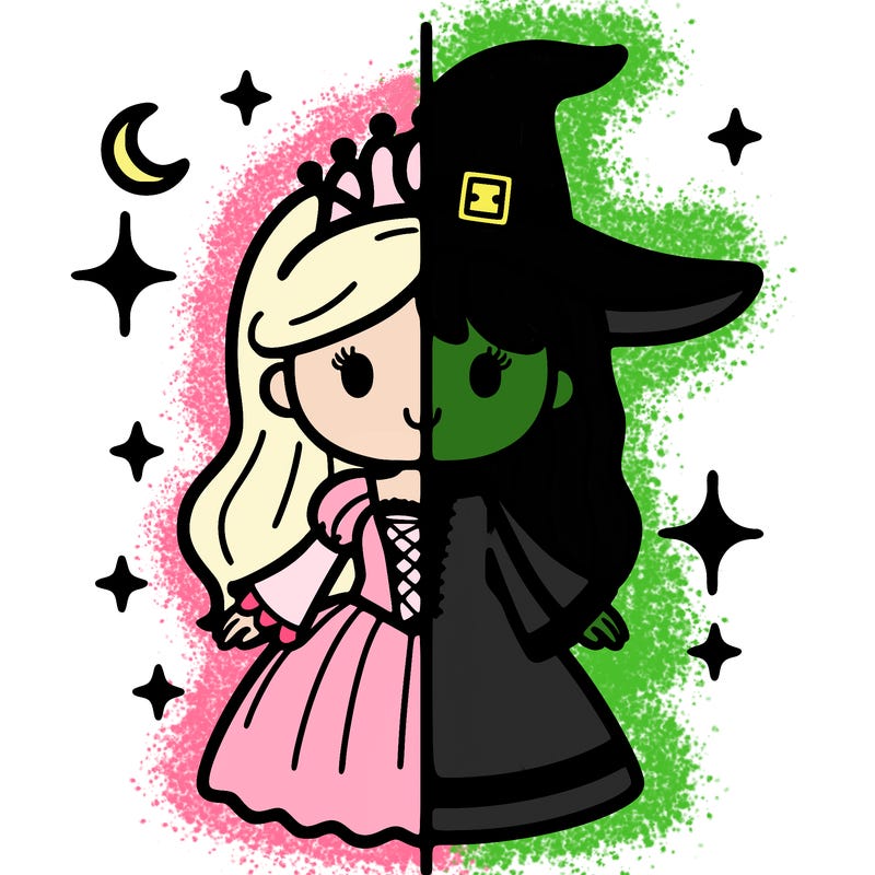 split princess and witch
