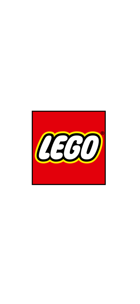 TIENDA LEGO® - Logo oficial da LEGO centralizado em um fundo branco