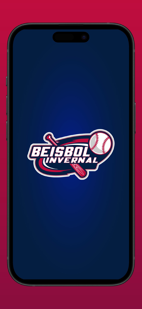 Beisbol Invernal - Beisbol Invernal app splash screen featuring the official logo with a baseball and bat.