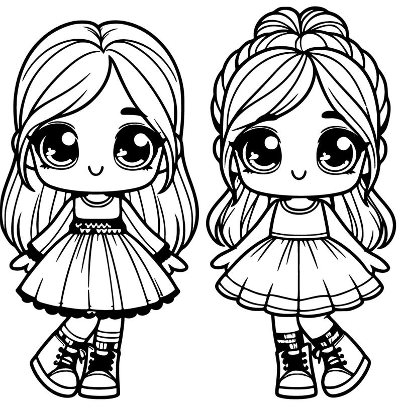 two cute little girls